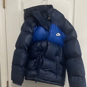 Nike Kids Puffer Jacket - Dark Blue and Royal Blue